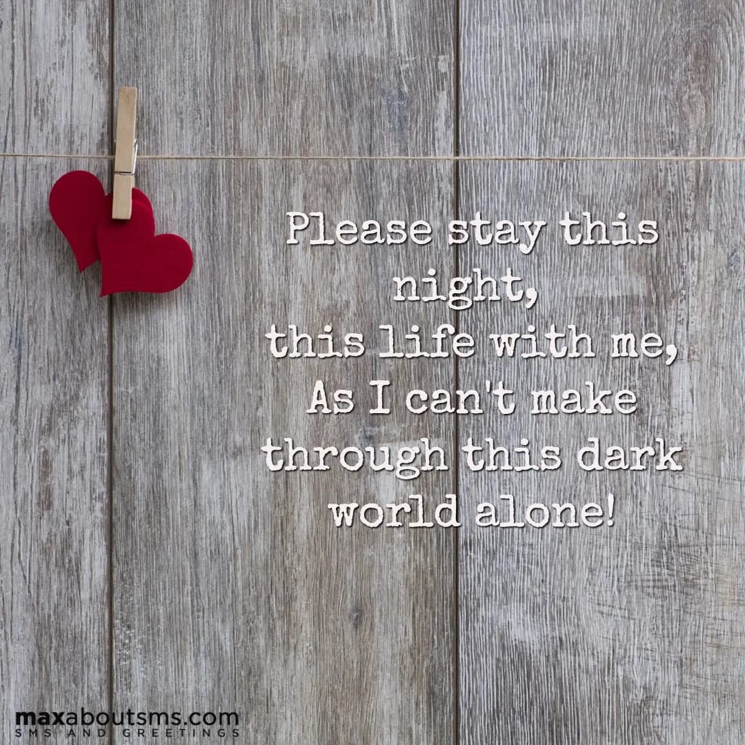 Please stay this night, this life with me,
As I ca