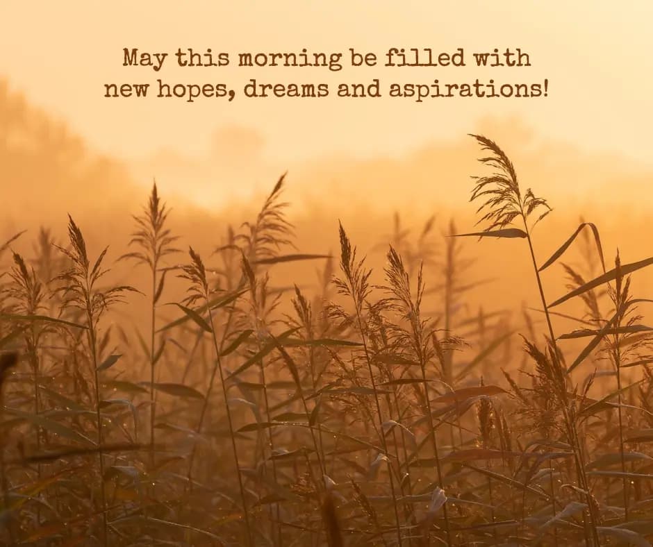May this morning be filled with new hopes, dreams 