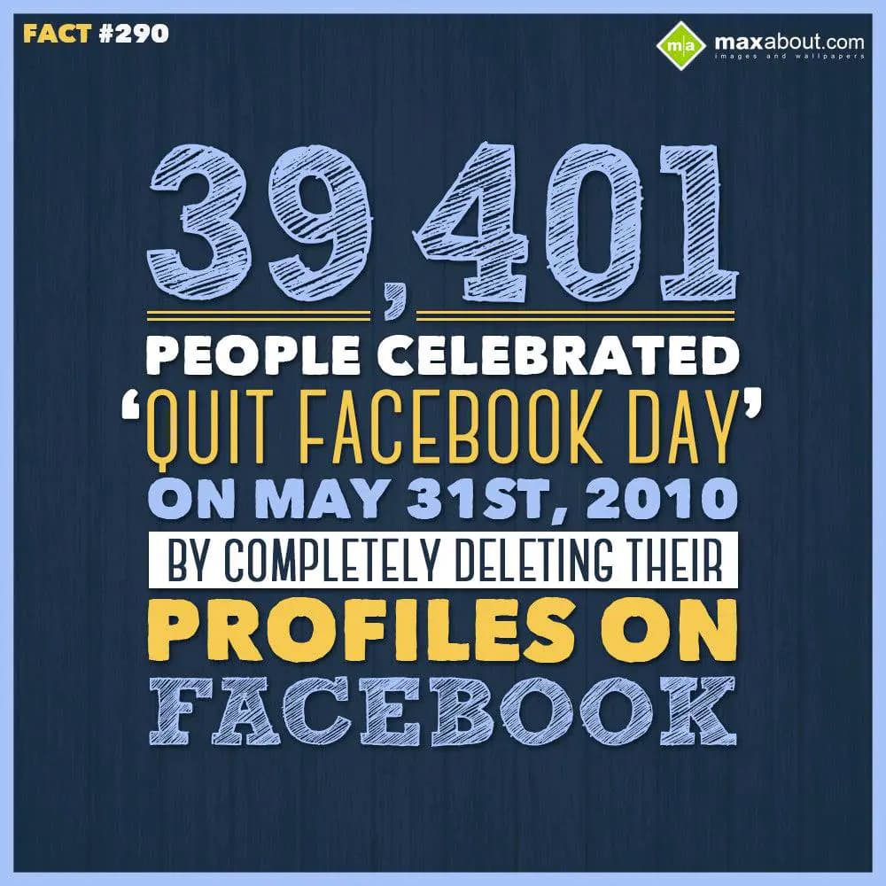 39,401 people celebrated 'Quit Facebook Day' on Ma