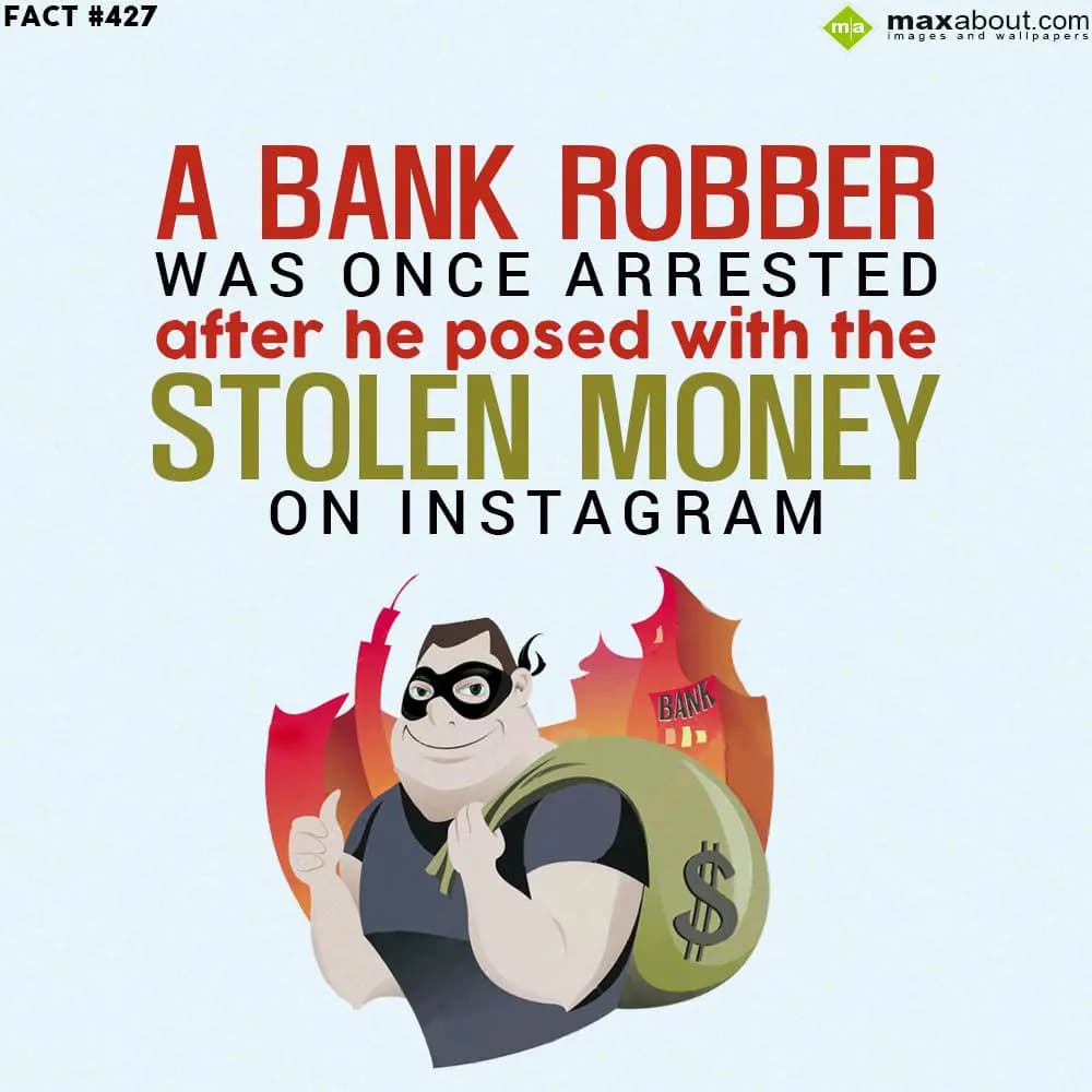 A bank robber was once arrested after he posed wit