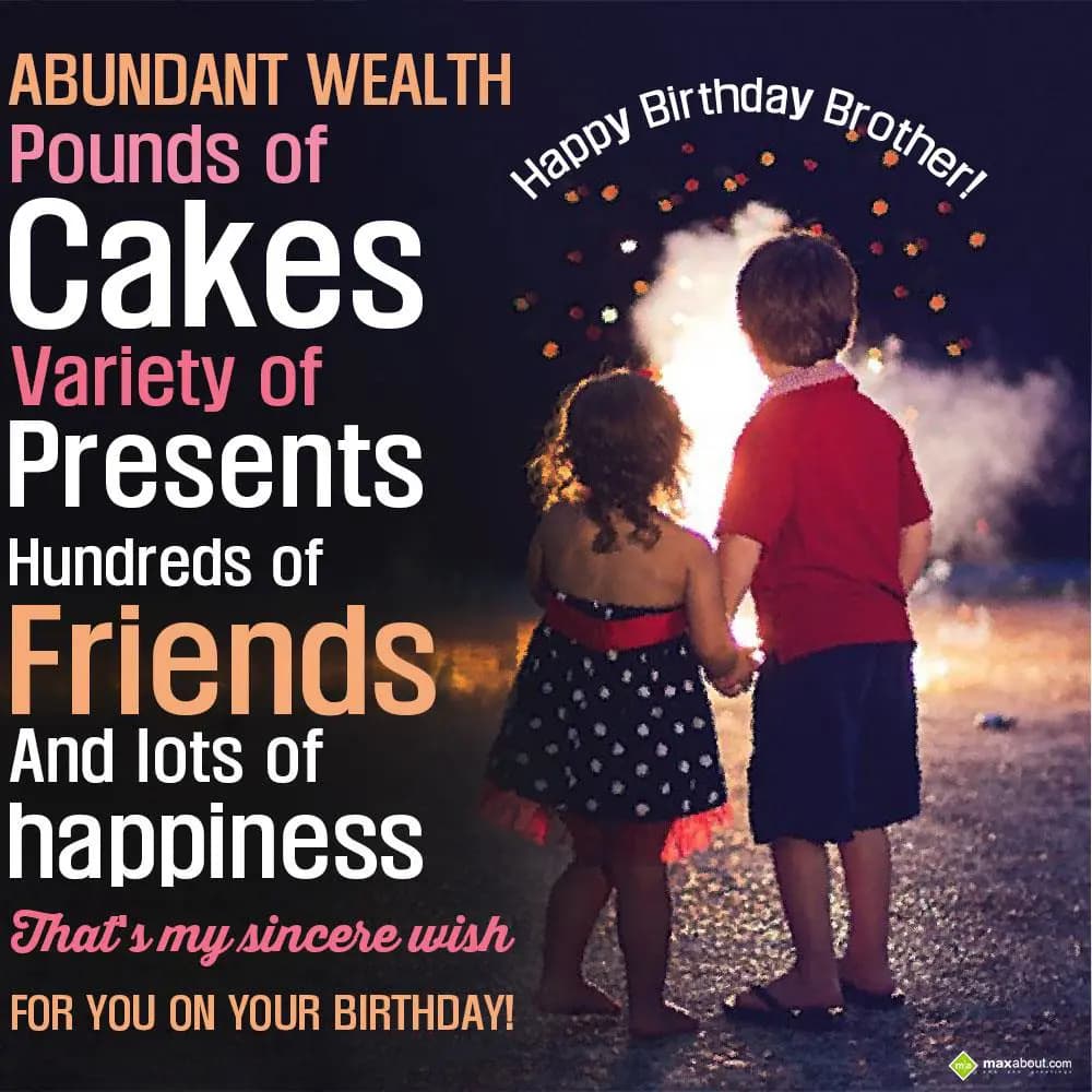 Abundant wealth, pounds of cakes, variety of prese