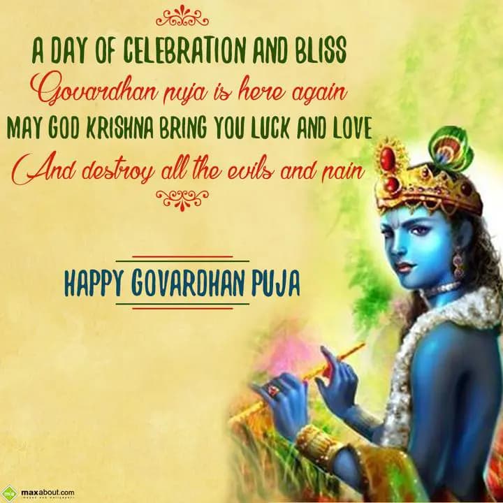 A day of celebration and bliss
,
Govardhan Puja i