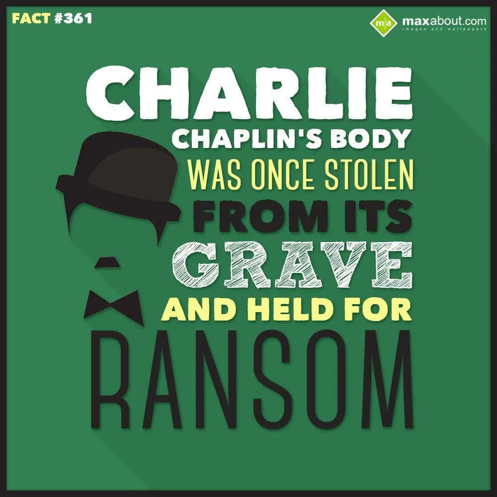 Charlie chaplin's body was once stolen from its gr