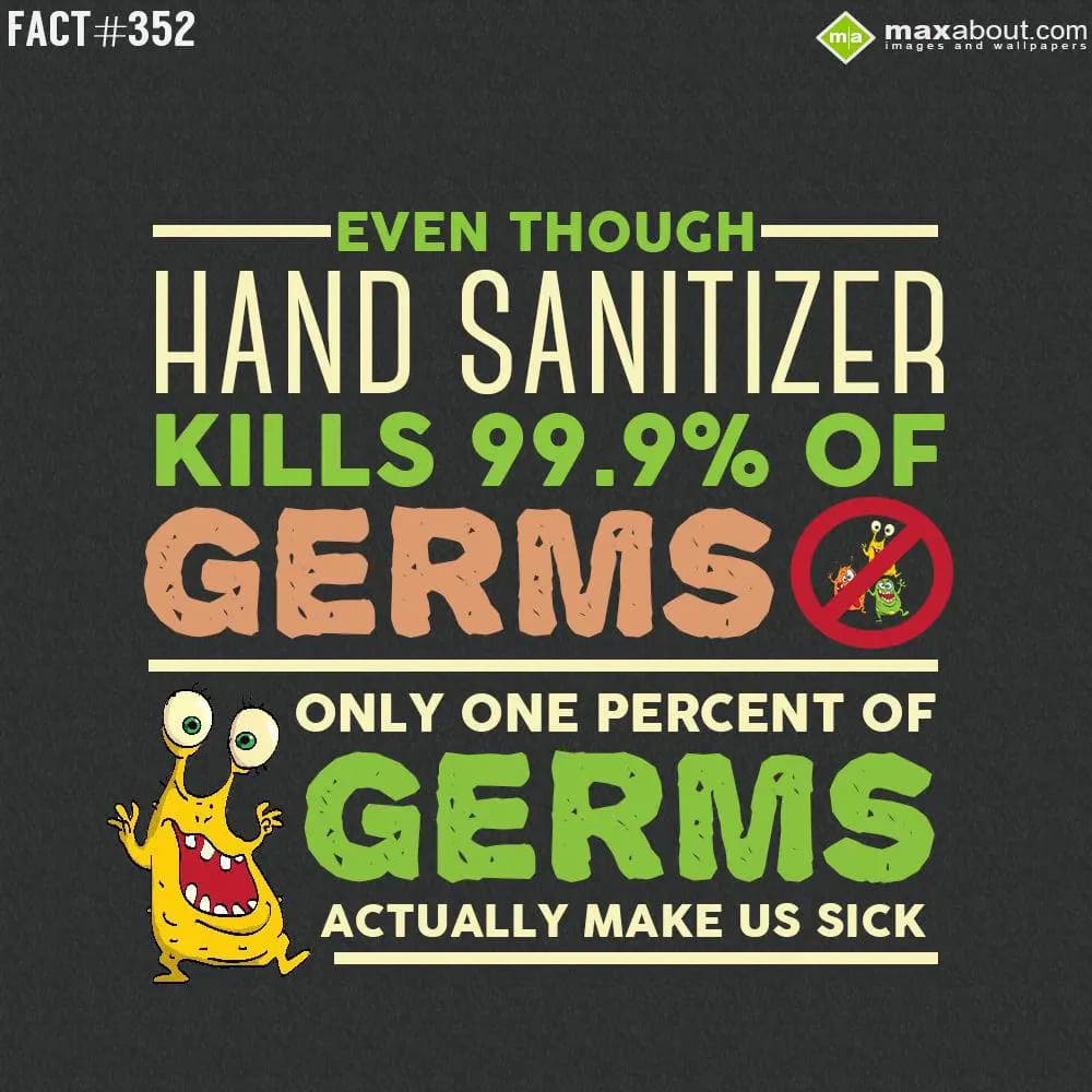 Even though hand sanitizer kills 99.9% of germs, o