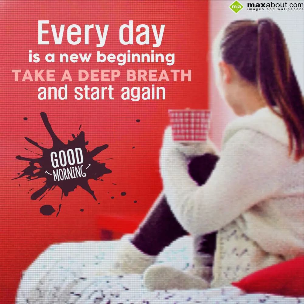 Every day is a new beginning.. take a deep breath 