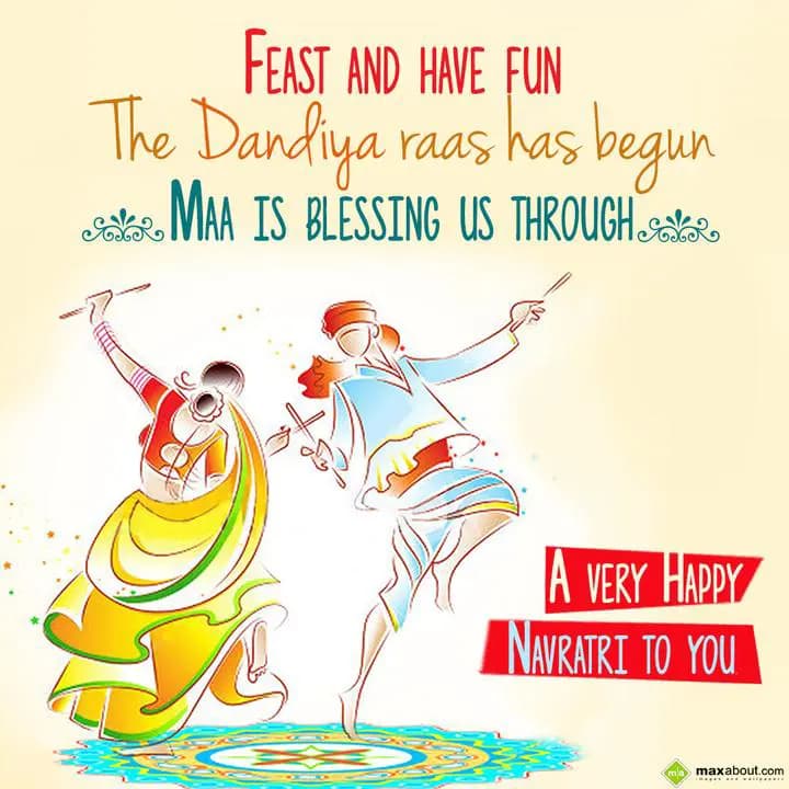 Feast and have fun,
The dandiya raas has begun,
