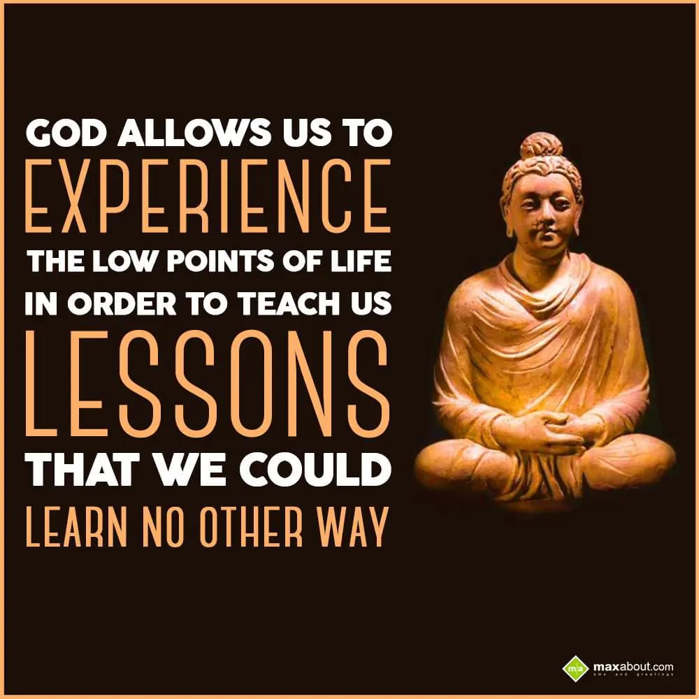 God allows us to experience the low points of life