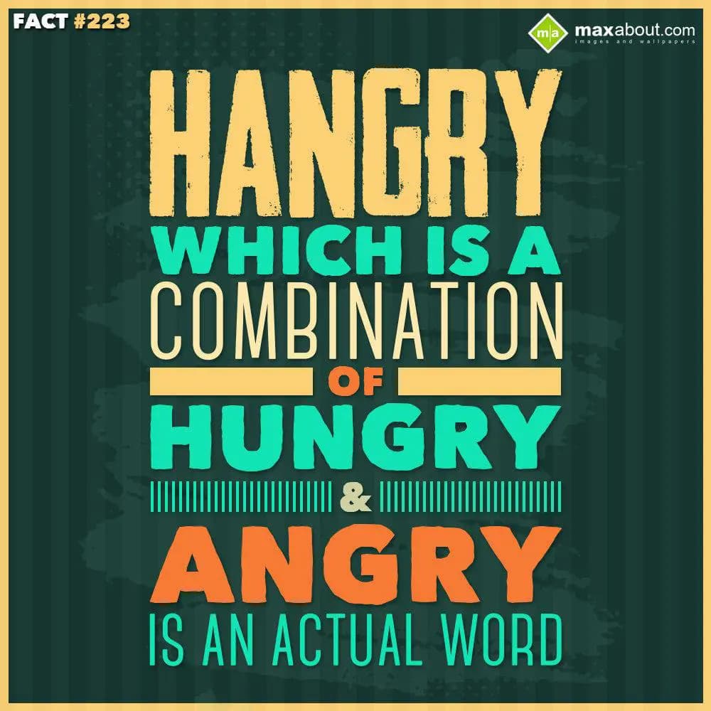 Hangry which is a combination of hungry and angry 