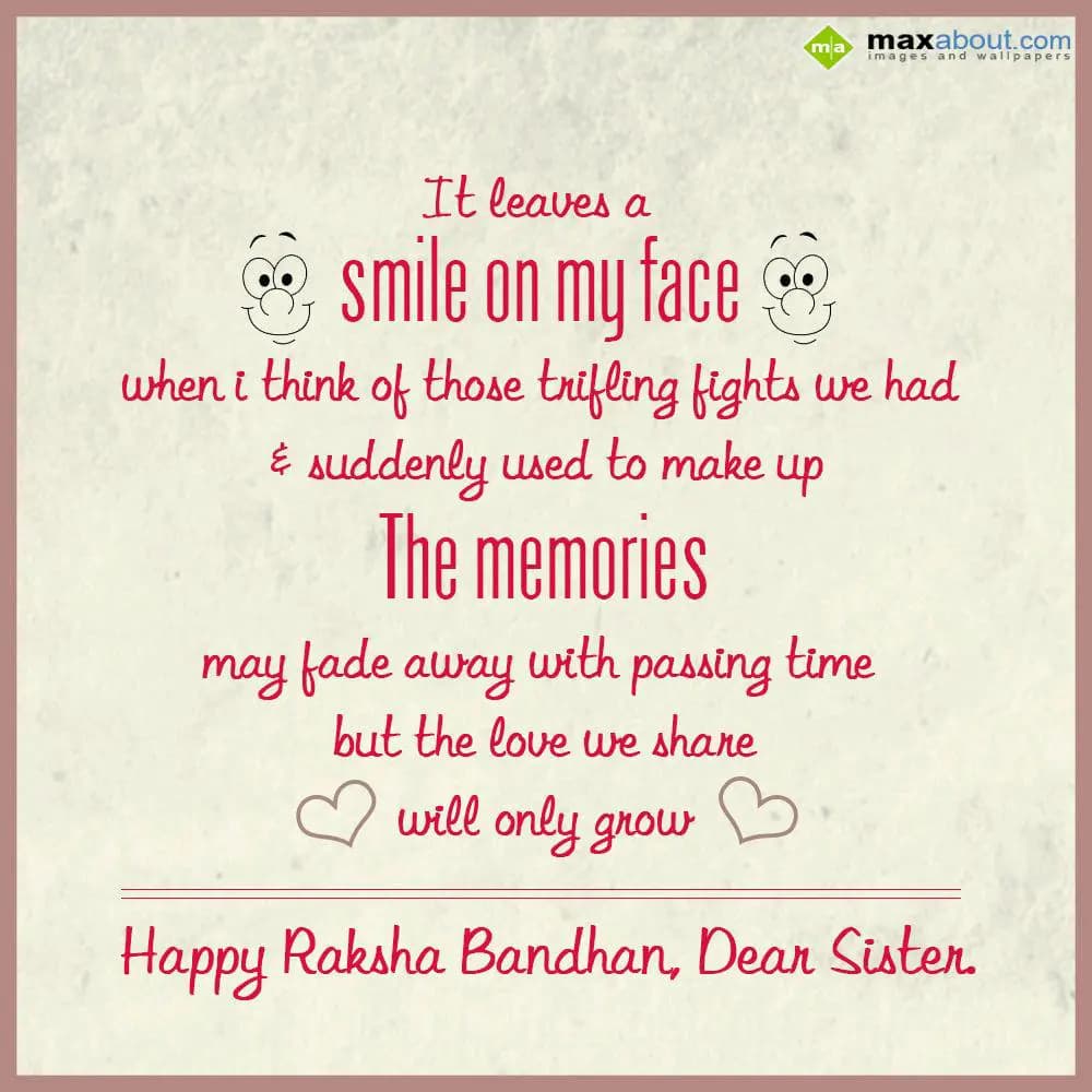 It leaves a smile on my face
when I think of thos