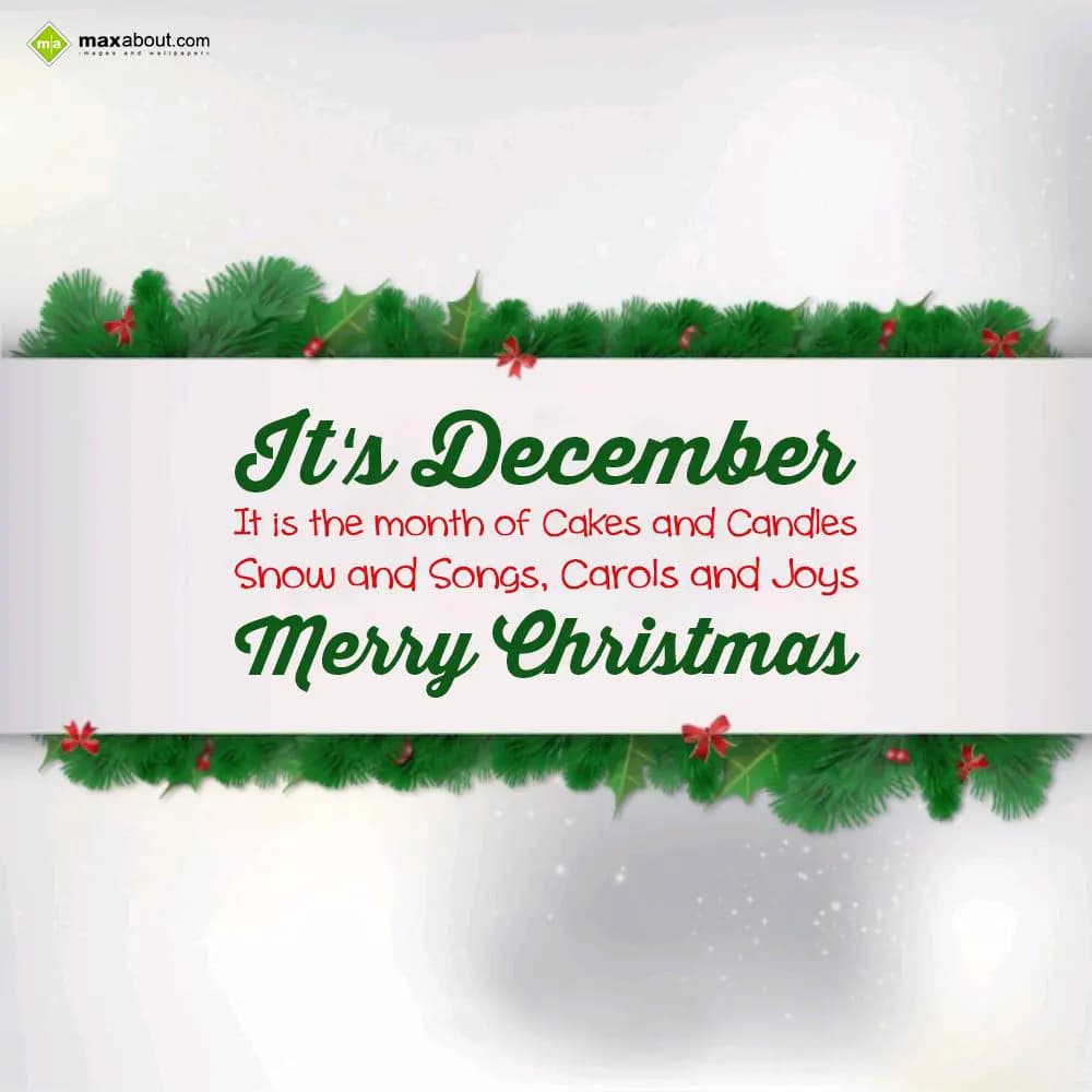 It's December,
It is the month of Cakes and Candl