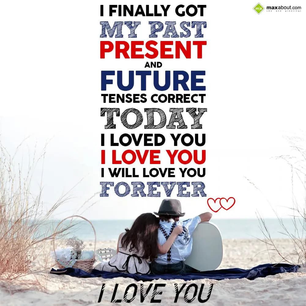 I finally got my past, present and future tenses c