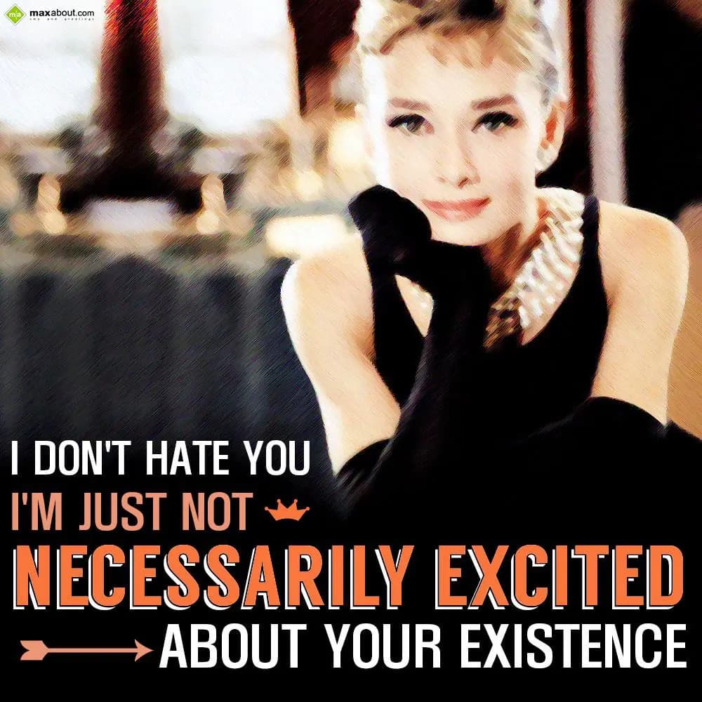 I don't hate you I'm just not necessarily excited 