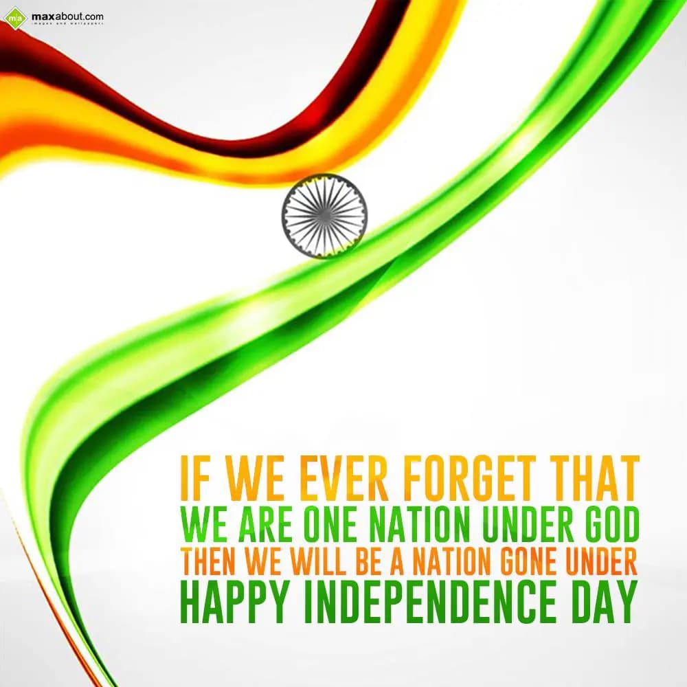 If we ever forget that we are one nation under God