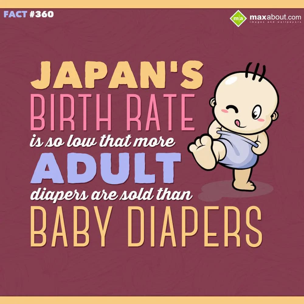 Japan's birth rate is so low that adult diapers ar