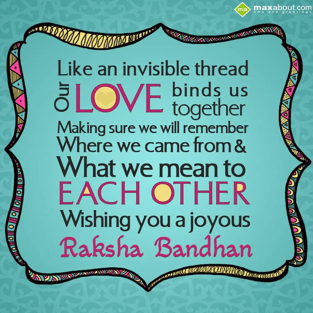 Like an invisible thread
Our love binds us togeth