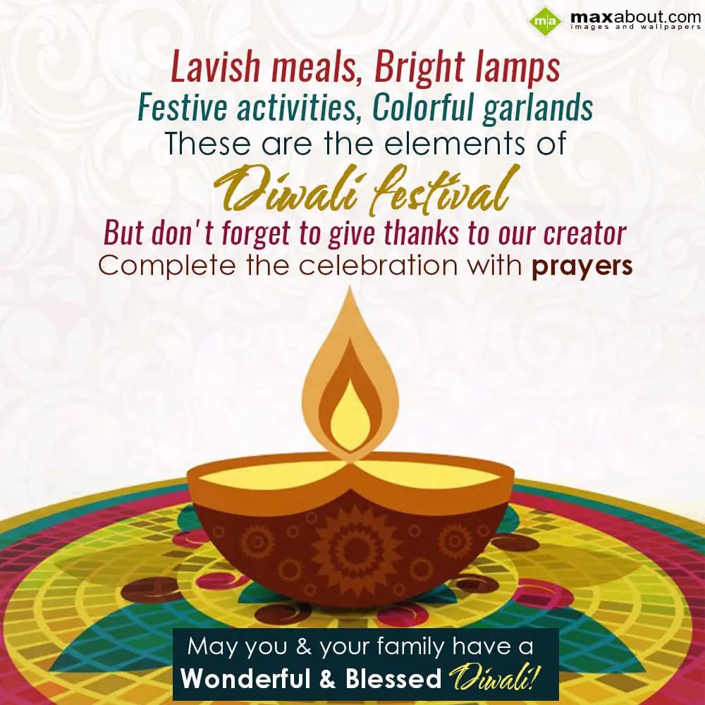 Lavish meals...
Bright lamps...
Festive activiti