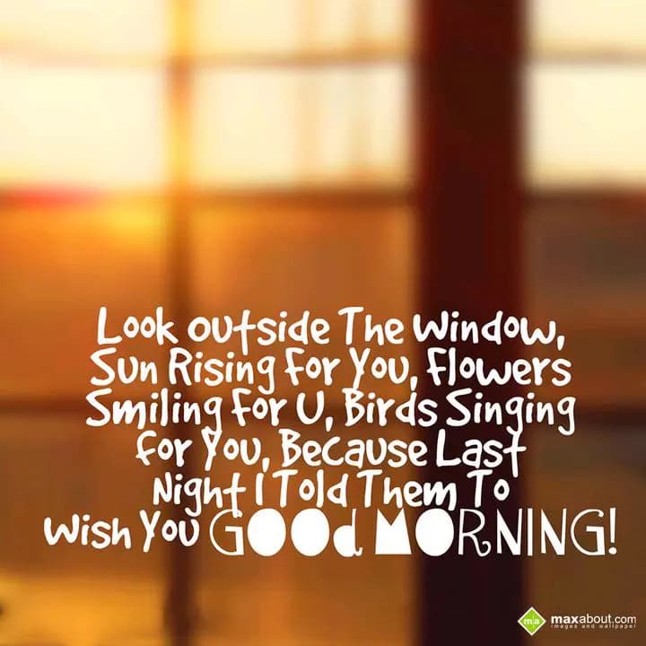 Look Outside The Window,
Sun Rising For You, 
Fl