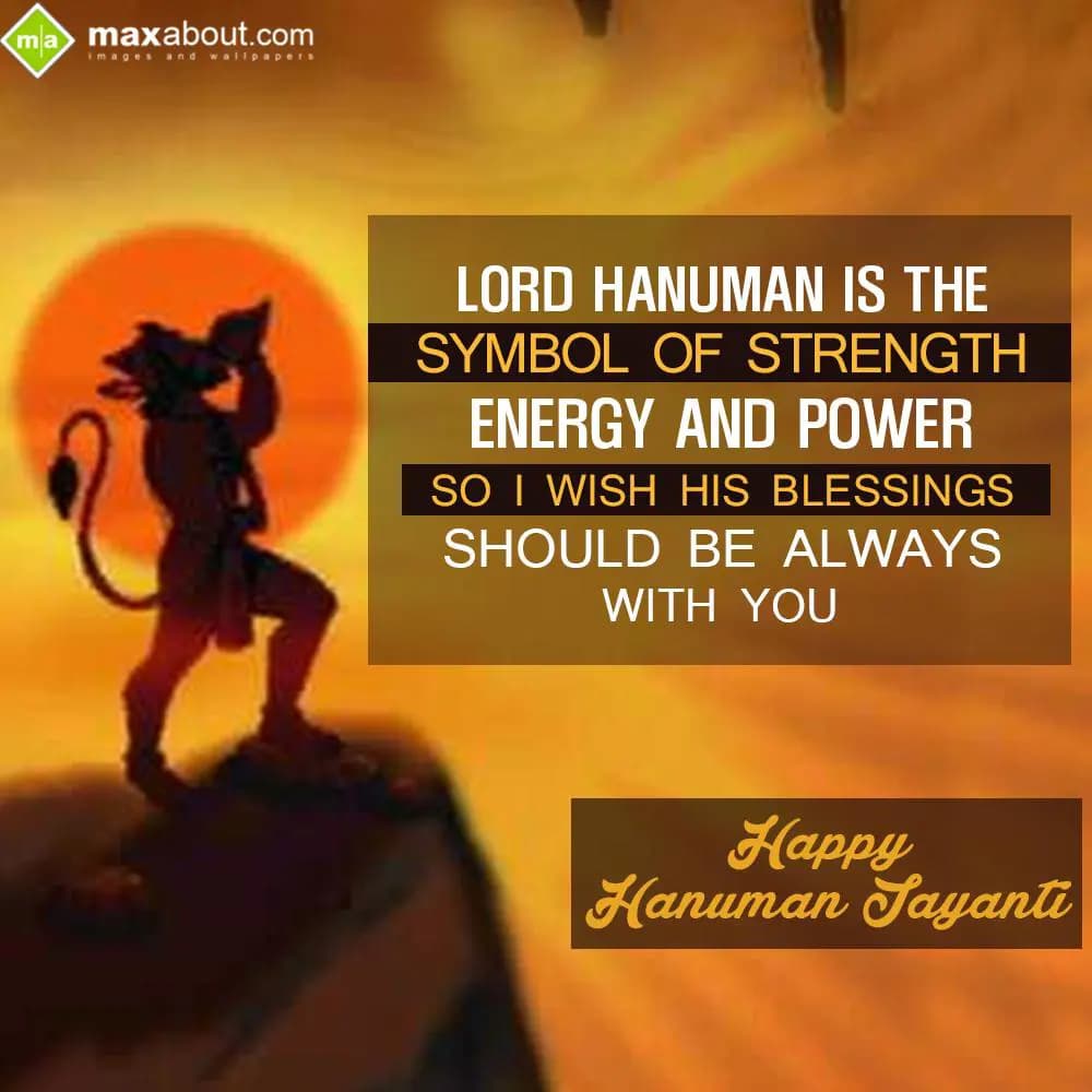 Lord Hanuman is the symbol of strength energy and 