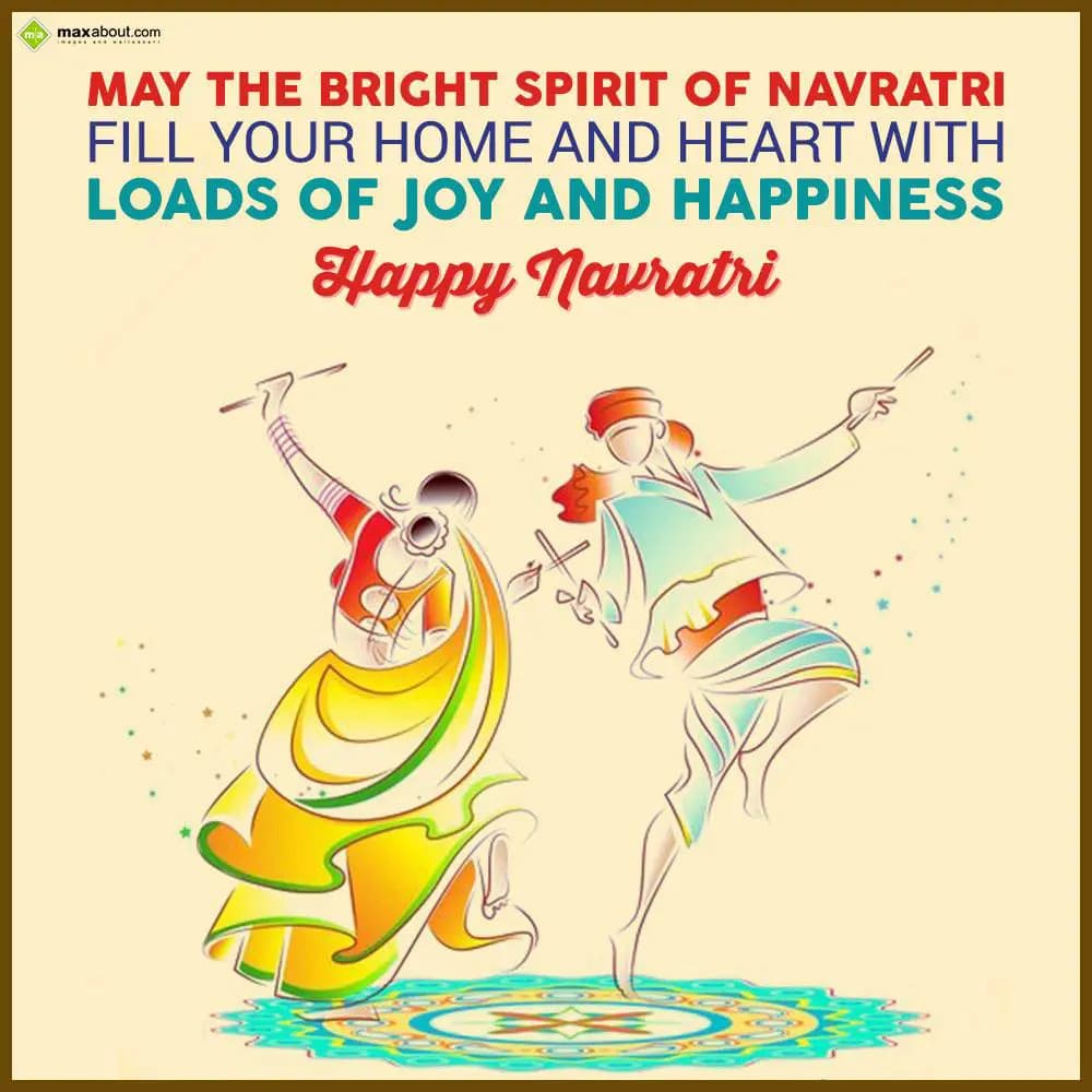 May the bright spirit of Navratri fill your home a