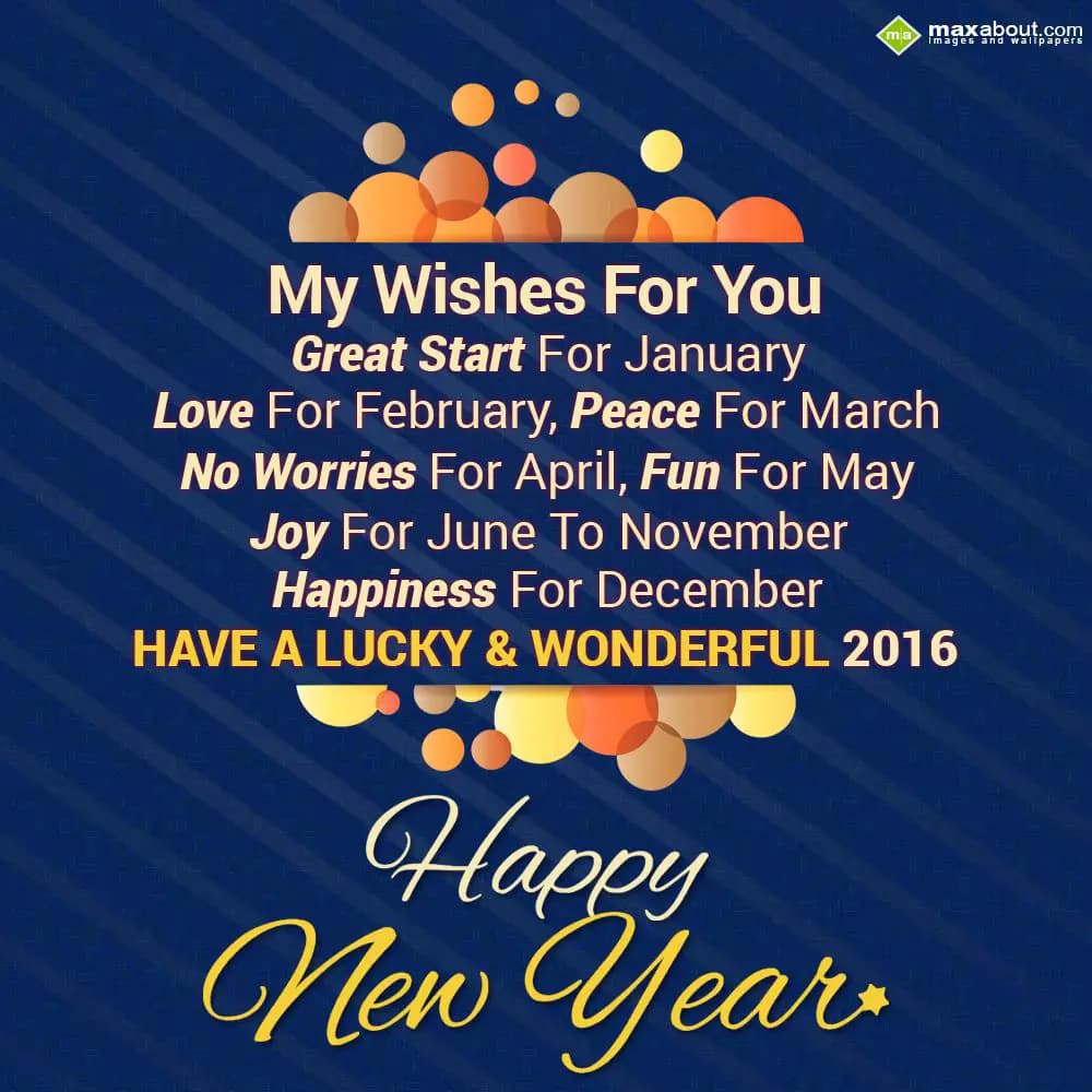 My wishes for you, 
Great start for January, 
Lo