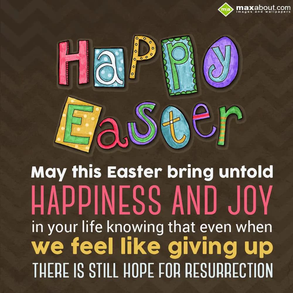 May this easter bring untold happiness and joy in 