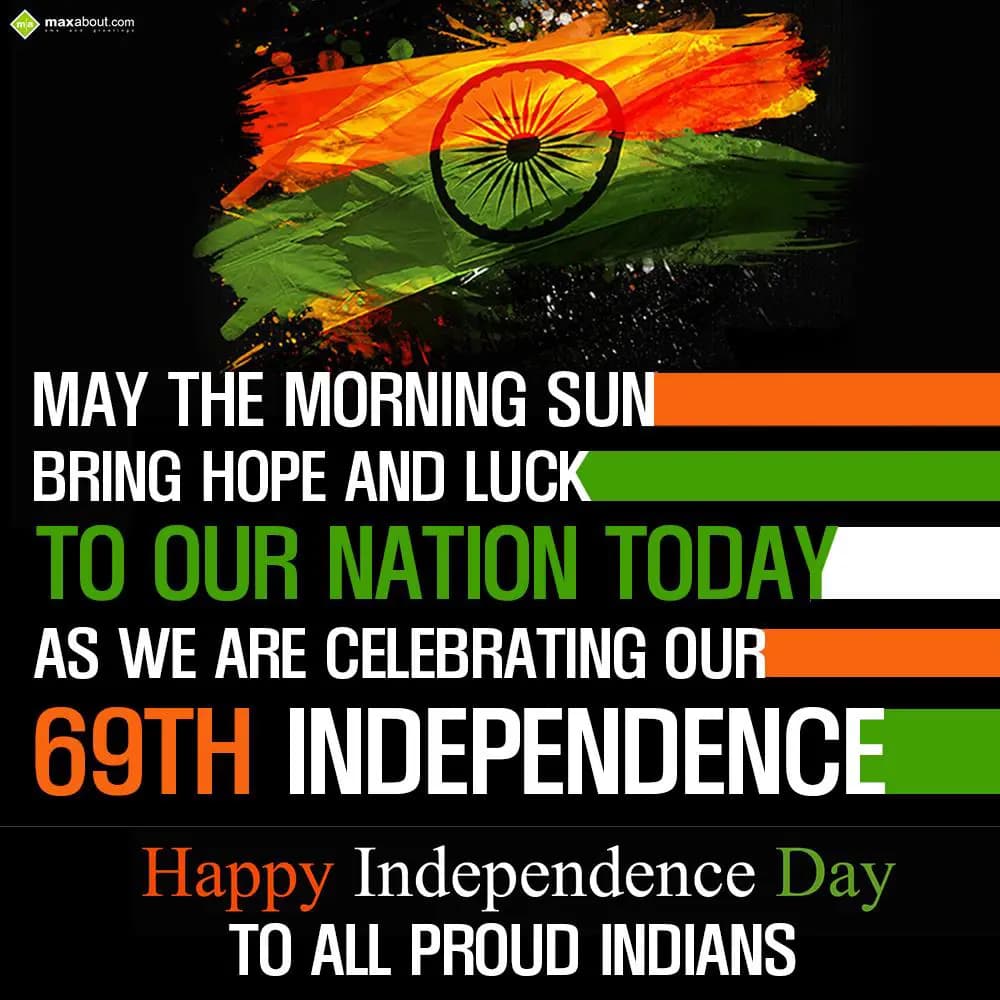 May the morning sun bring hope and luck to our nat