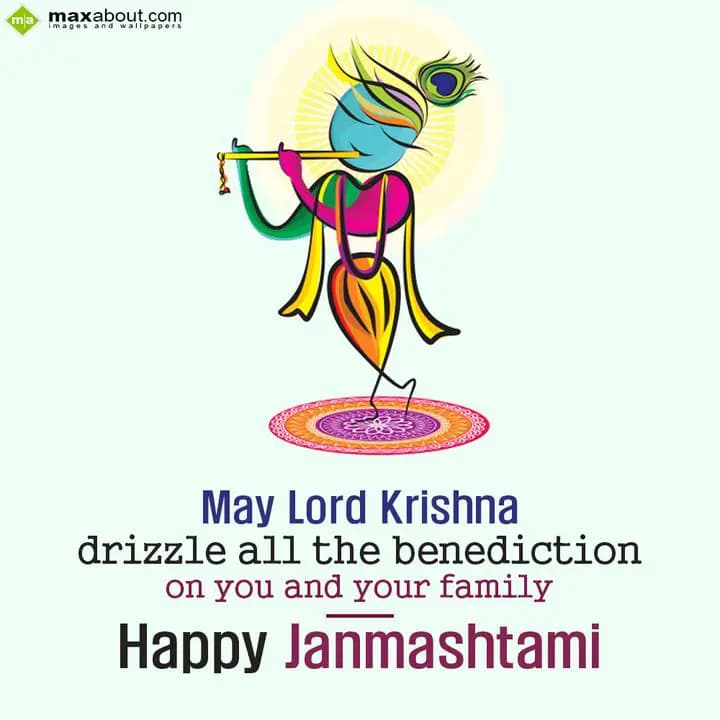 May lord Krishna drizzle all the benediction on yo