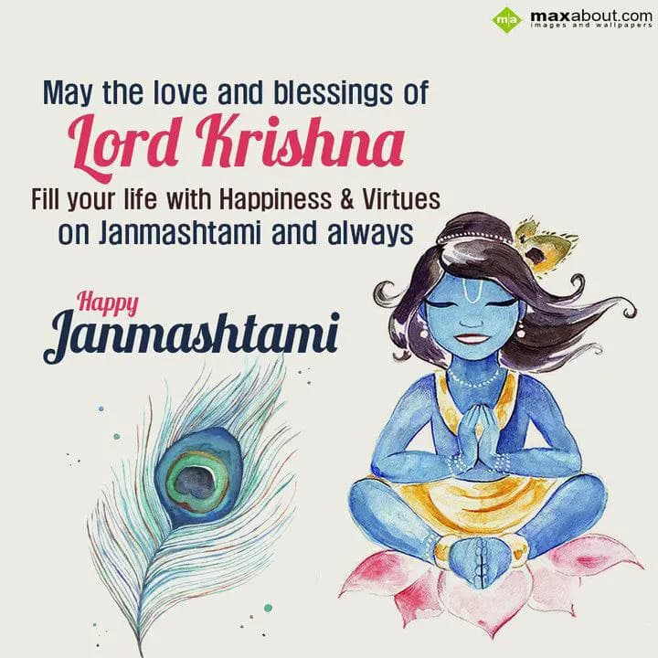 May the love and blessings of Lord Krishna fill yo