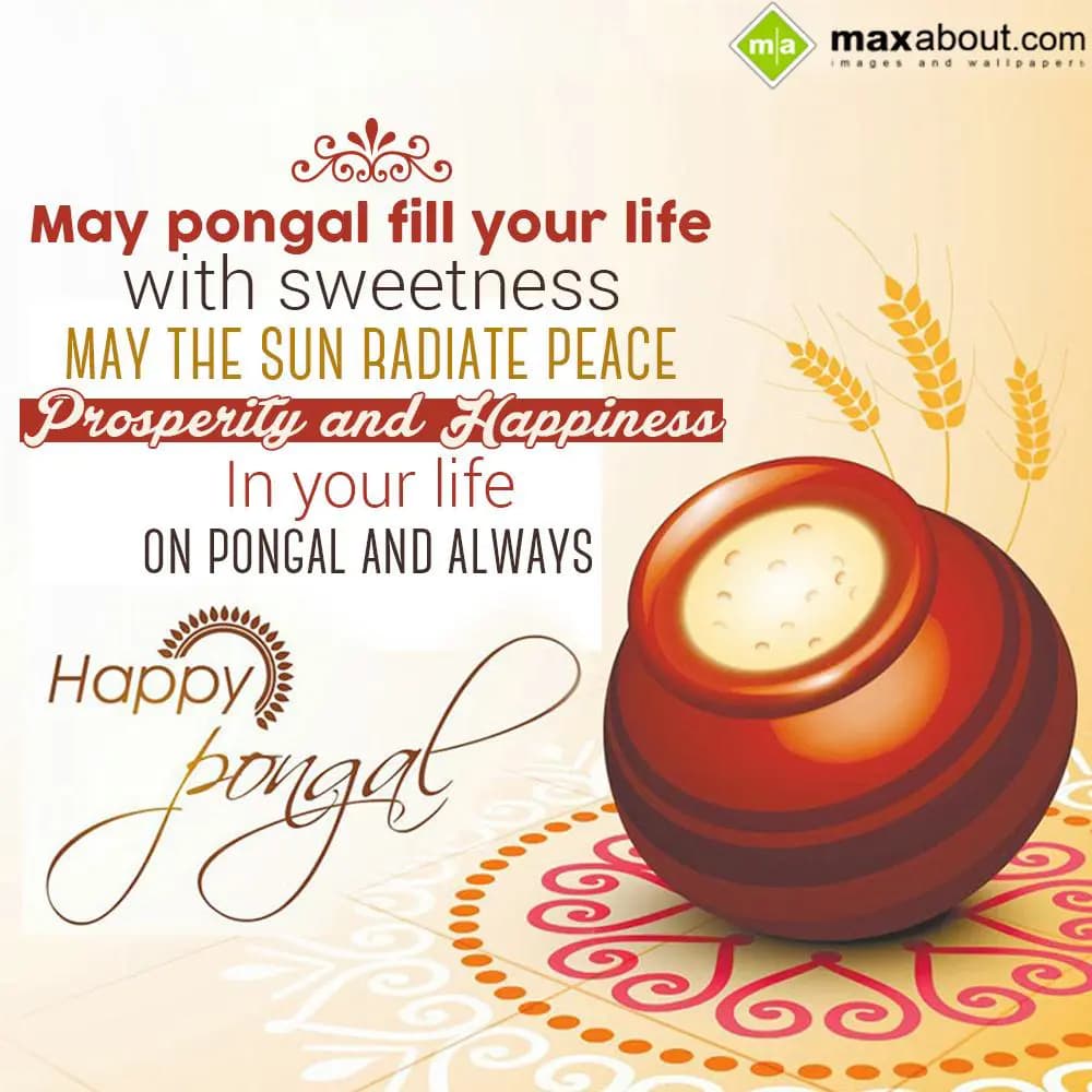 May Pongal fill your life with sweetness! 
May th