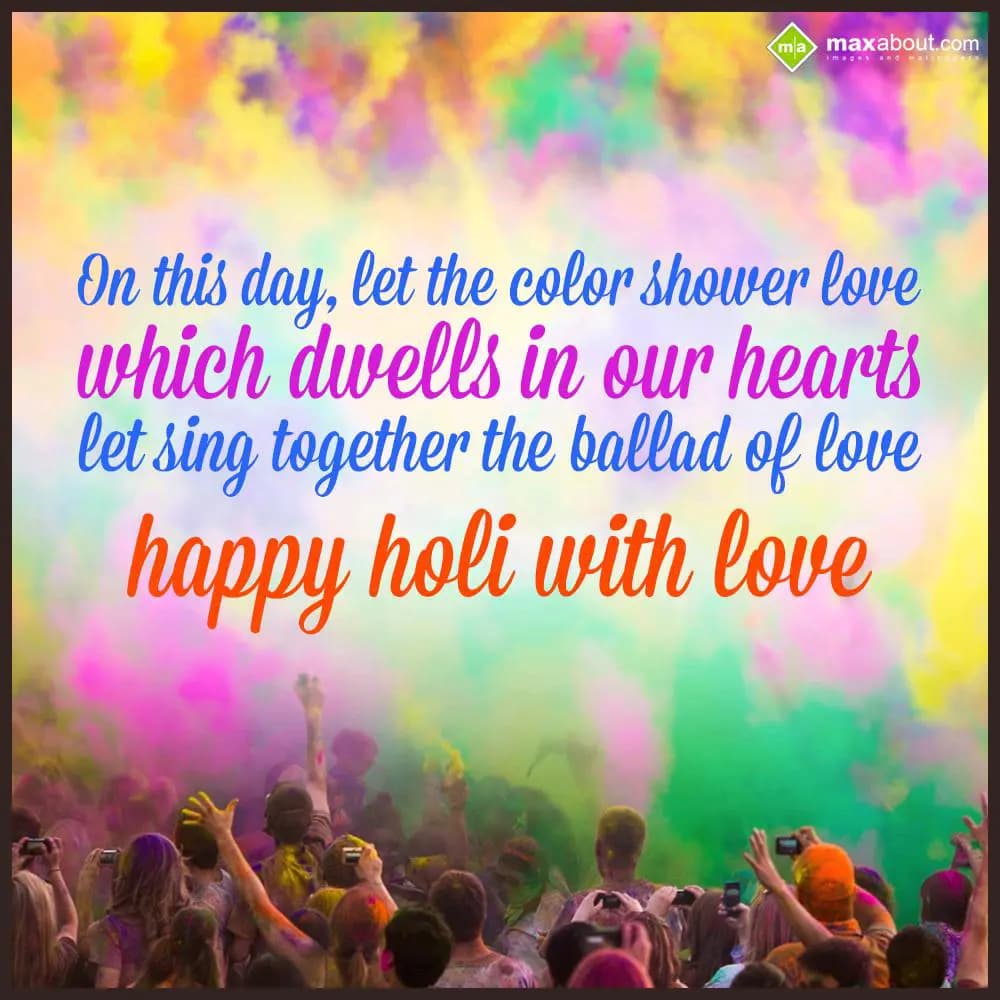 On this day, let the color shower love
which dwel