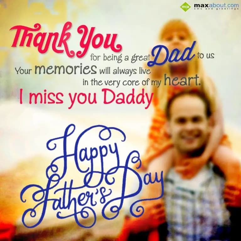 Thank you for being a great dad to us!
Your memor