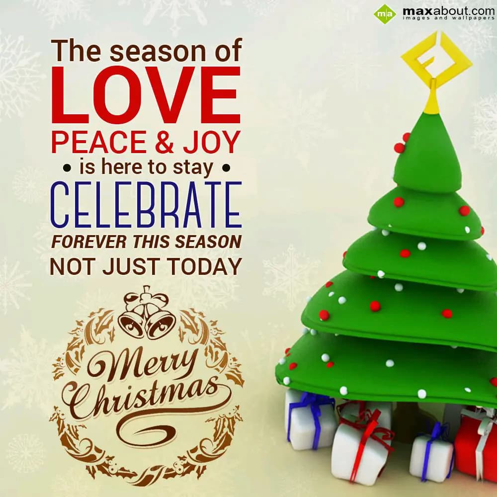 The season of love, peace & joy is here to stay ce