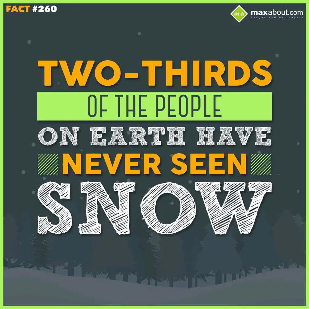 Two-Thirds of the people on Earth have never seen 