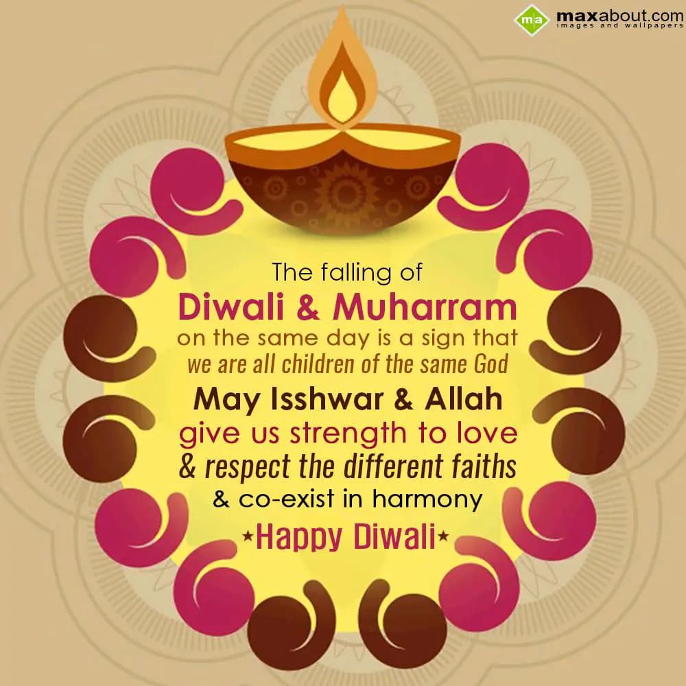The falling of Diwali and Muharram on the same day