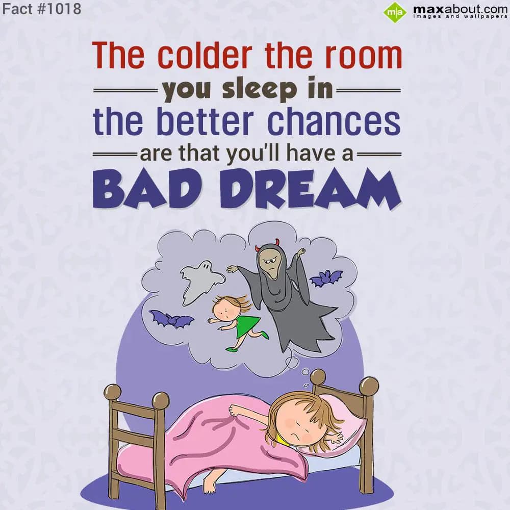 The colder the room you sleep in the better chance