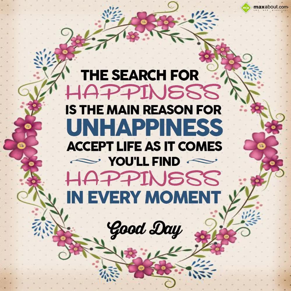 The search for happiness is the main reason for un