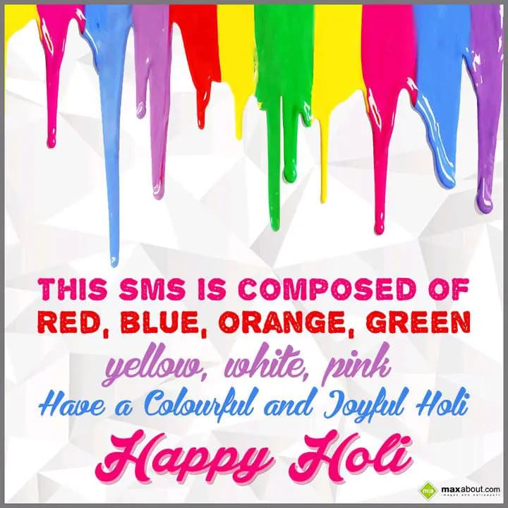 This SMS is composed of 
RED, BLUE, ORANGE, GREEN