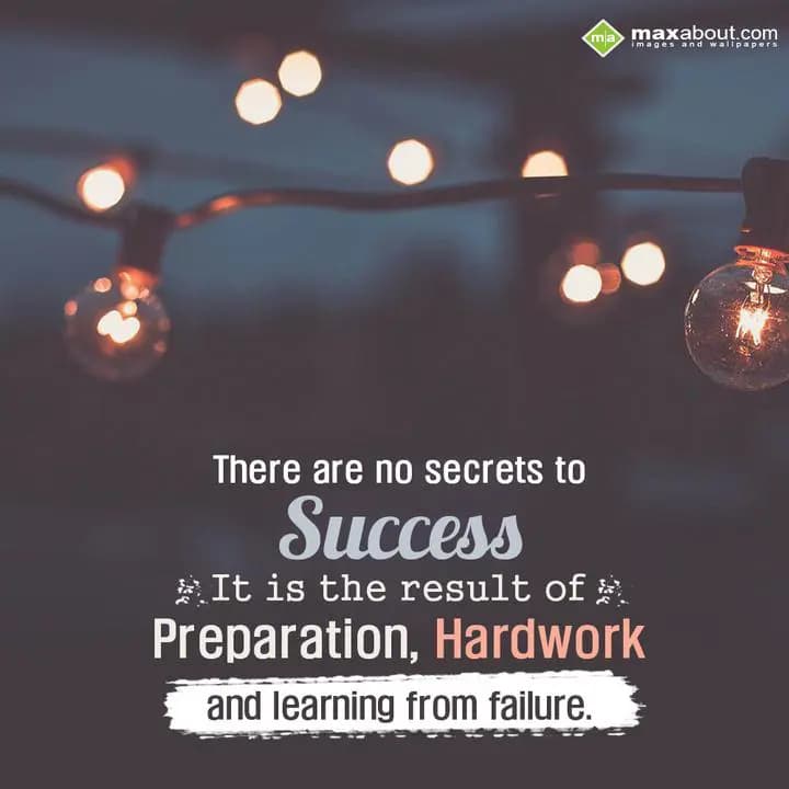 There are no secrets to success,
It is the result