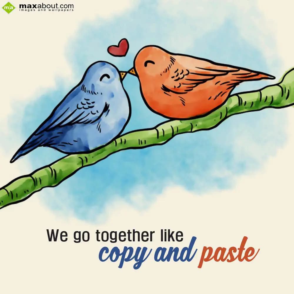 We go together like
               Copy and Paste