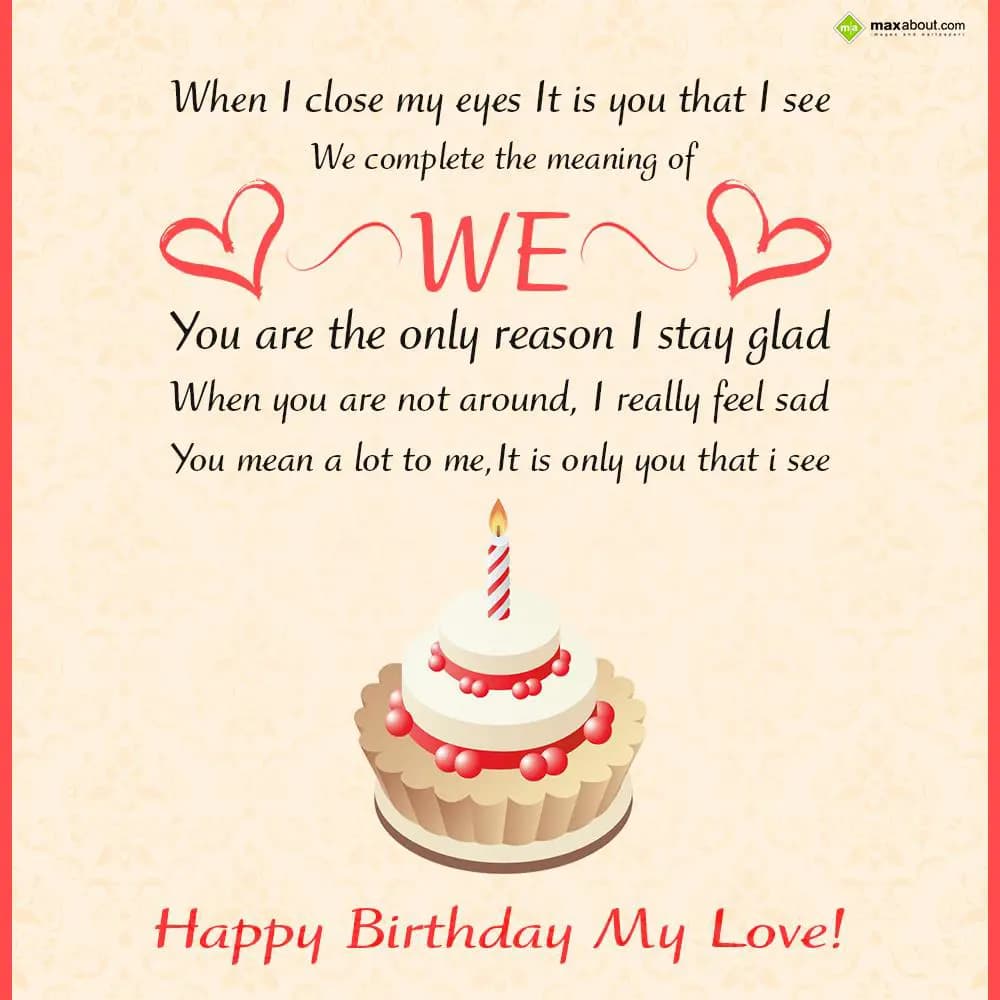 When I close my eyes, it is you that I see. We com