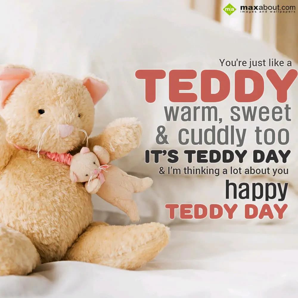 You are just like a teddy.. warm, sweet, and cuddl