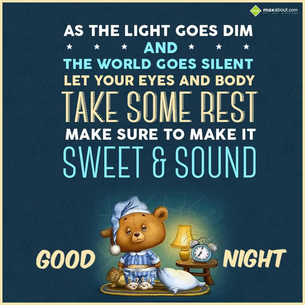 As the light goes dim and the world goes silent. L