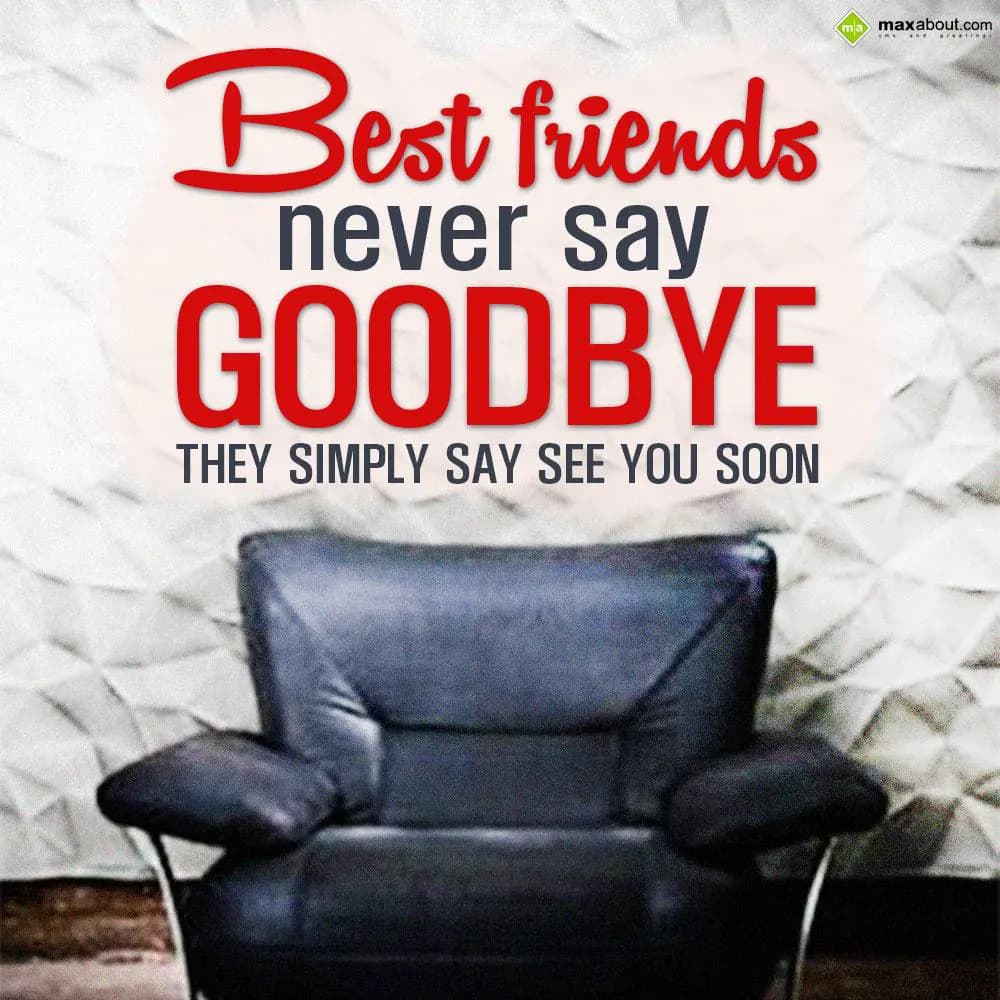 Best friends never say goodbye. They simply say se